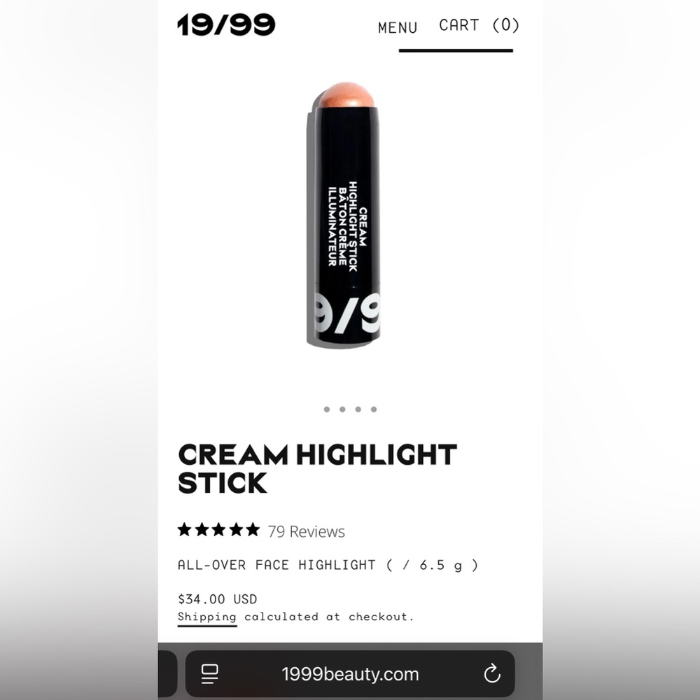 Nineteen Ninety Nine Cream Highlighter NEW